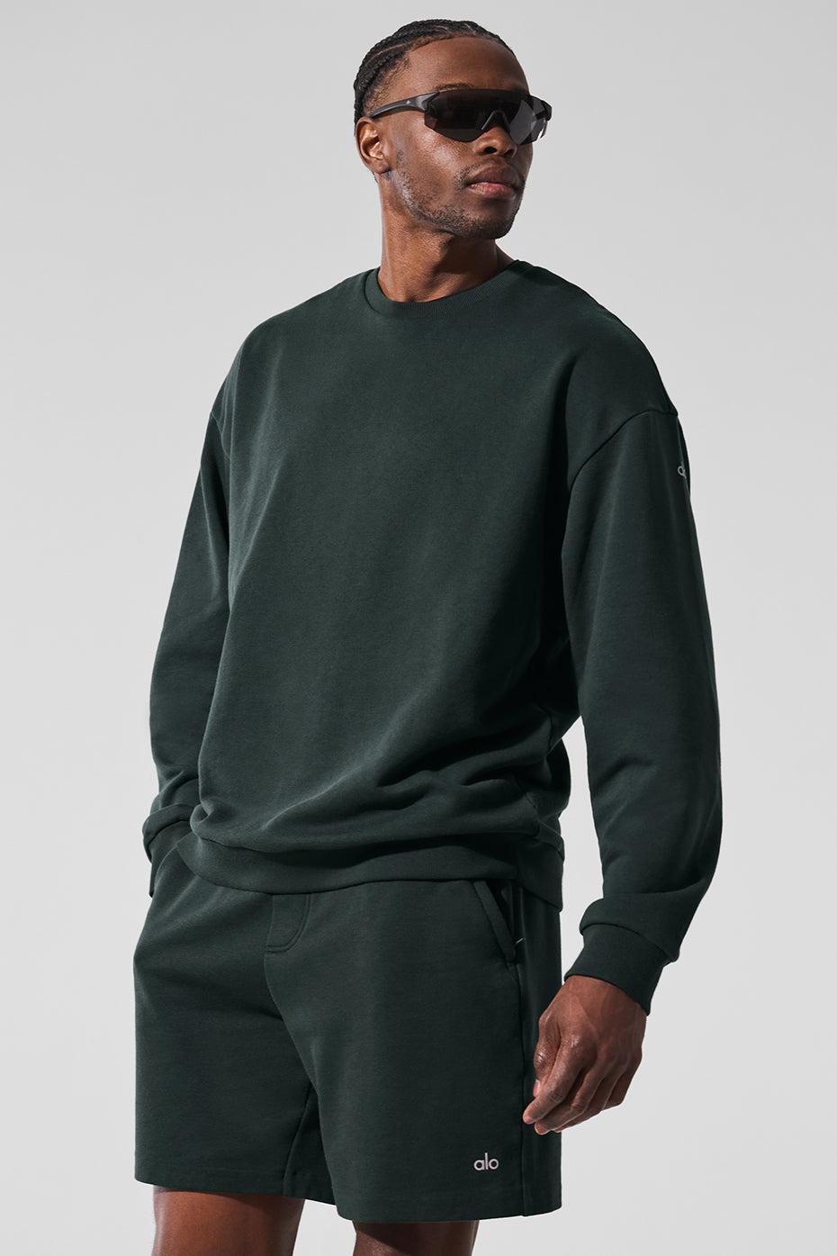 Chill Crew Neck Pullover - Charcoal Green Product Image