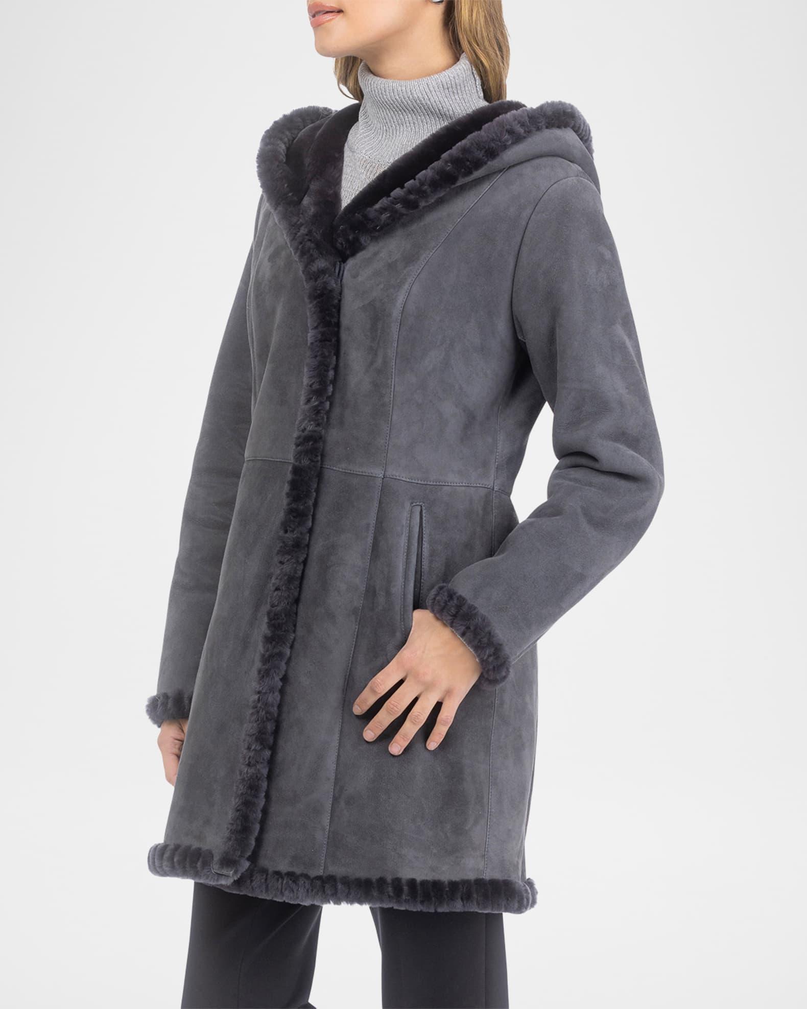 Merino Shearling Lamb Parka With Whipstitch Trim Product Image