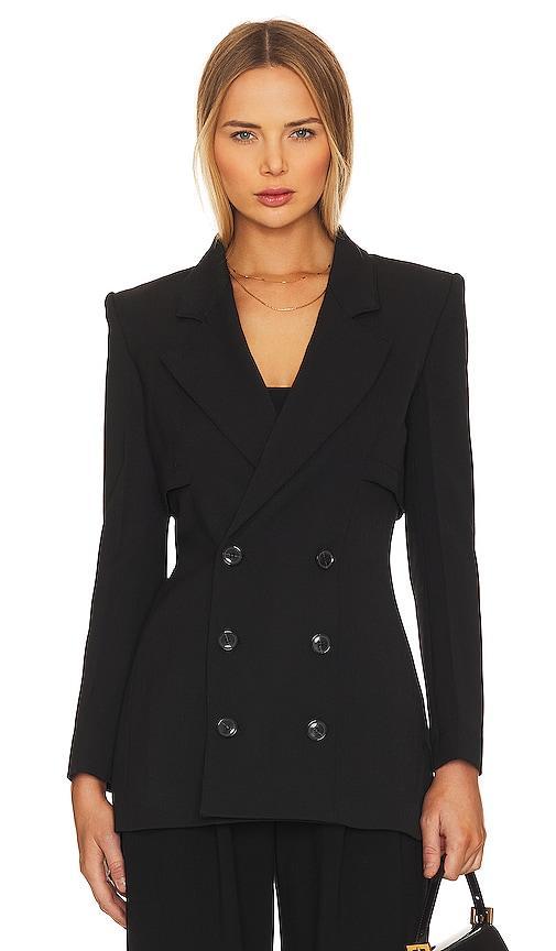 Womens Wool-Blend Double-Breasted Blazer Product Image