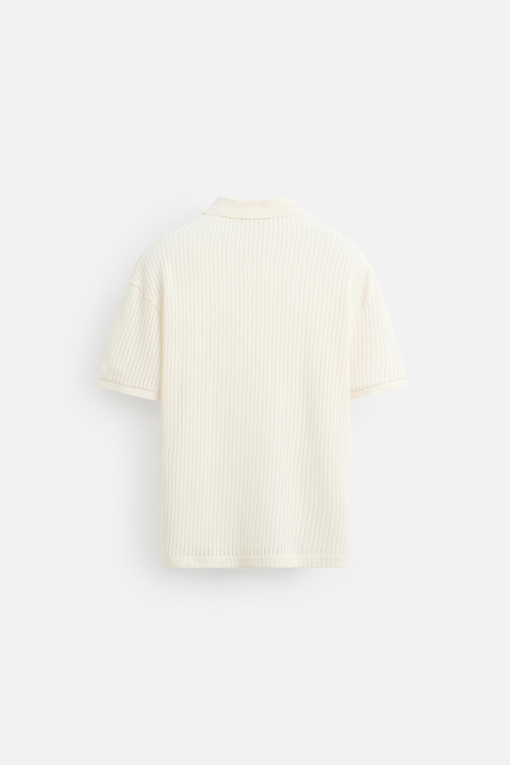 TEXTURED KNIT POLO SHIRT Product Image