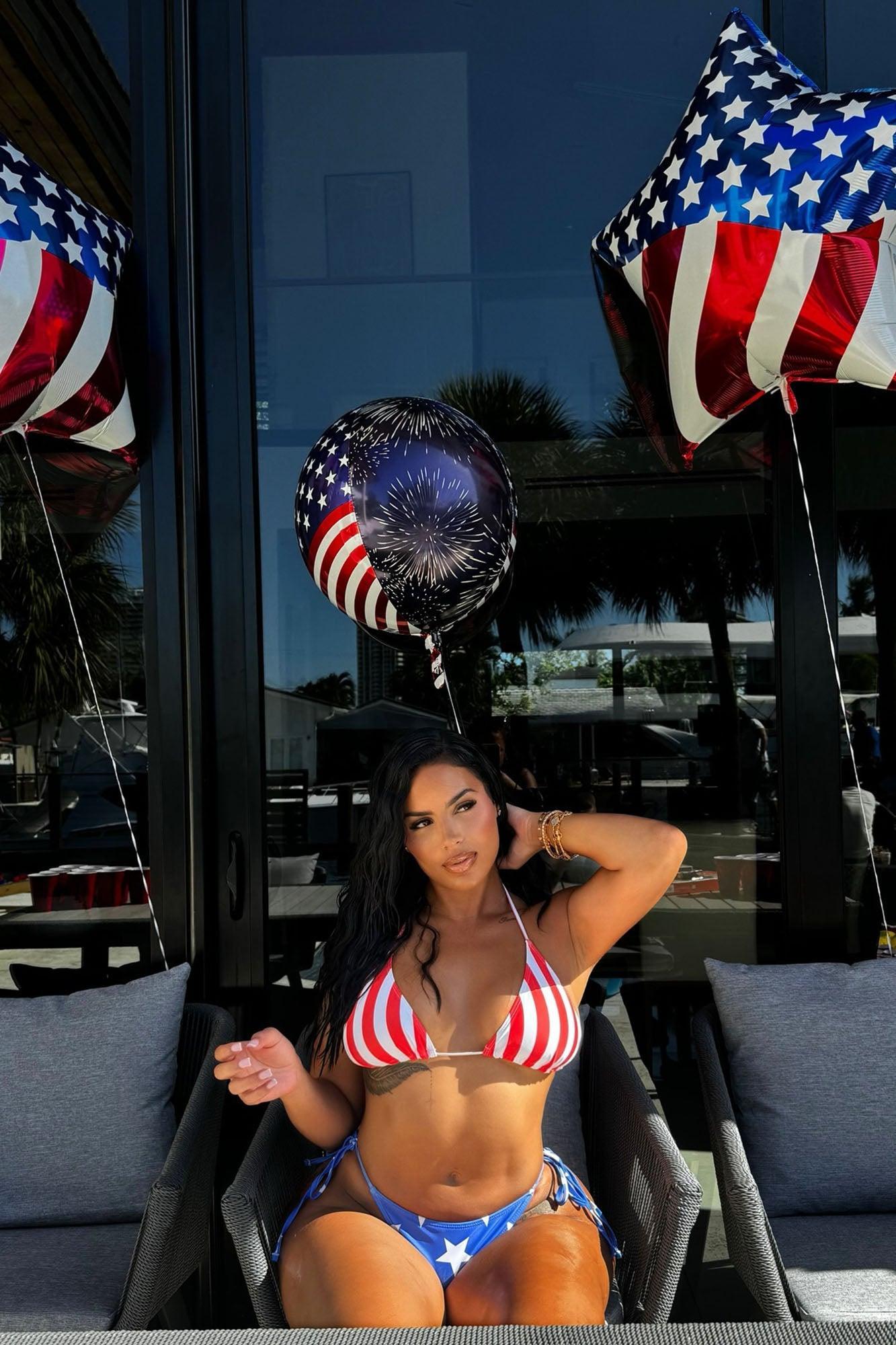 Susie Stars & Stripes 2 Piece Bikini - Red/combo Product Image