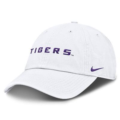Men's Nike White LSU Tigers Core Club Mascot Wordmark Adjustable Hat Product Image