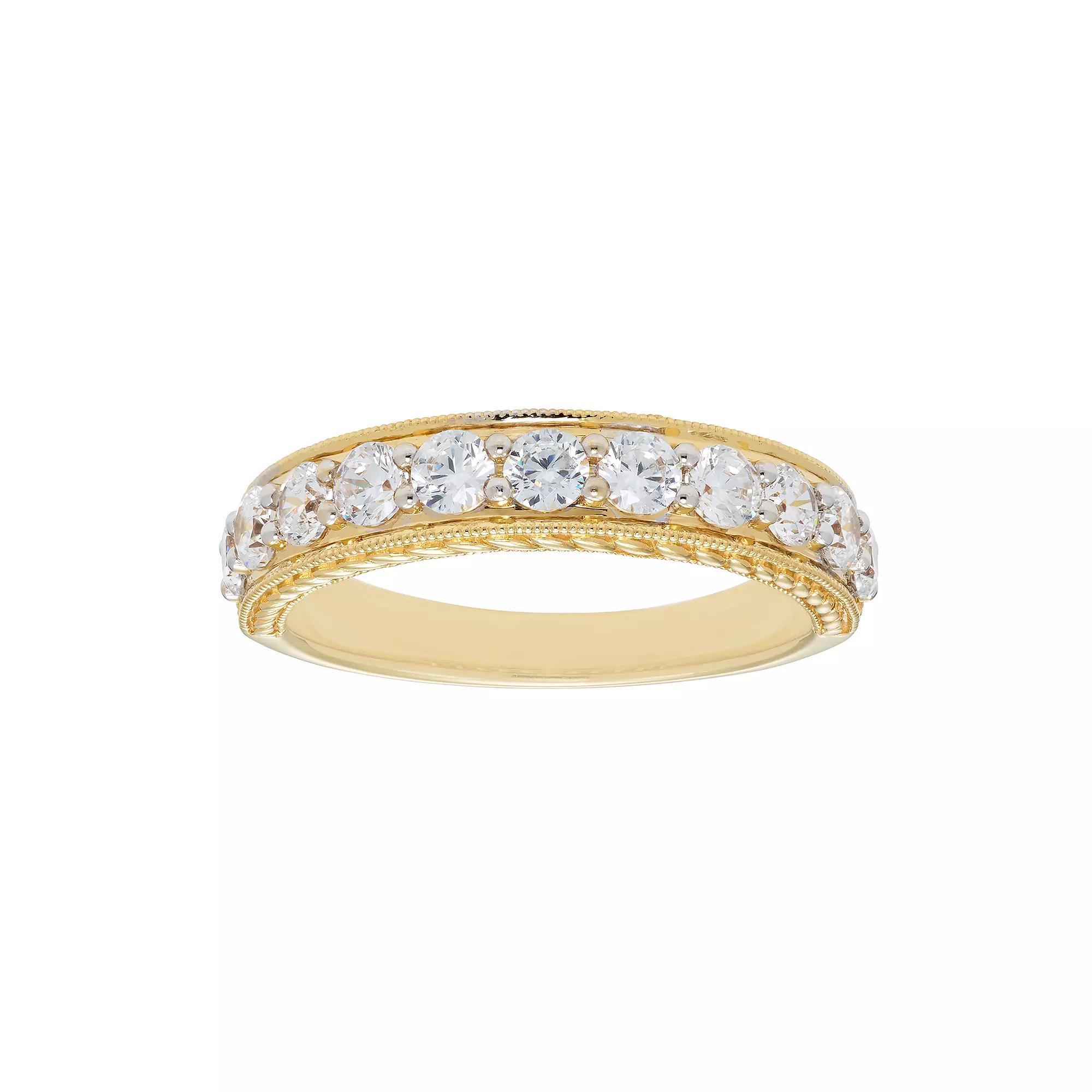 The Regal Collection 14k Gold 1 Carat T.W. IGL Certified Diamond Wedding Band, Women's, Size: 7, Yellow Product Image