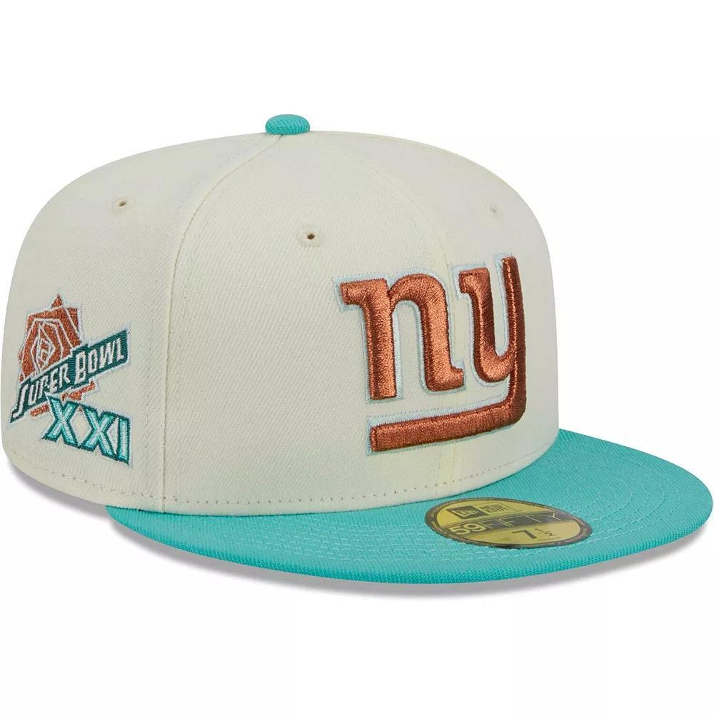 Men's New Era Cream/Mint New York Giants City Icon 59FIFTY Fitted Hat, Size: 7 7/8, Beige Product Image