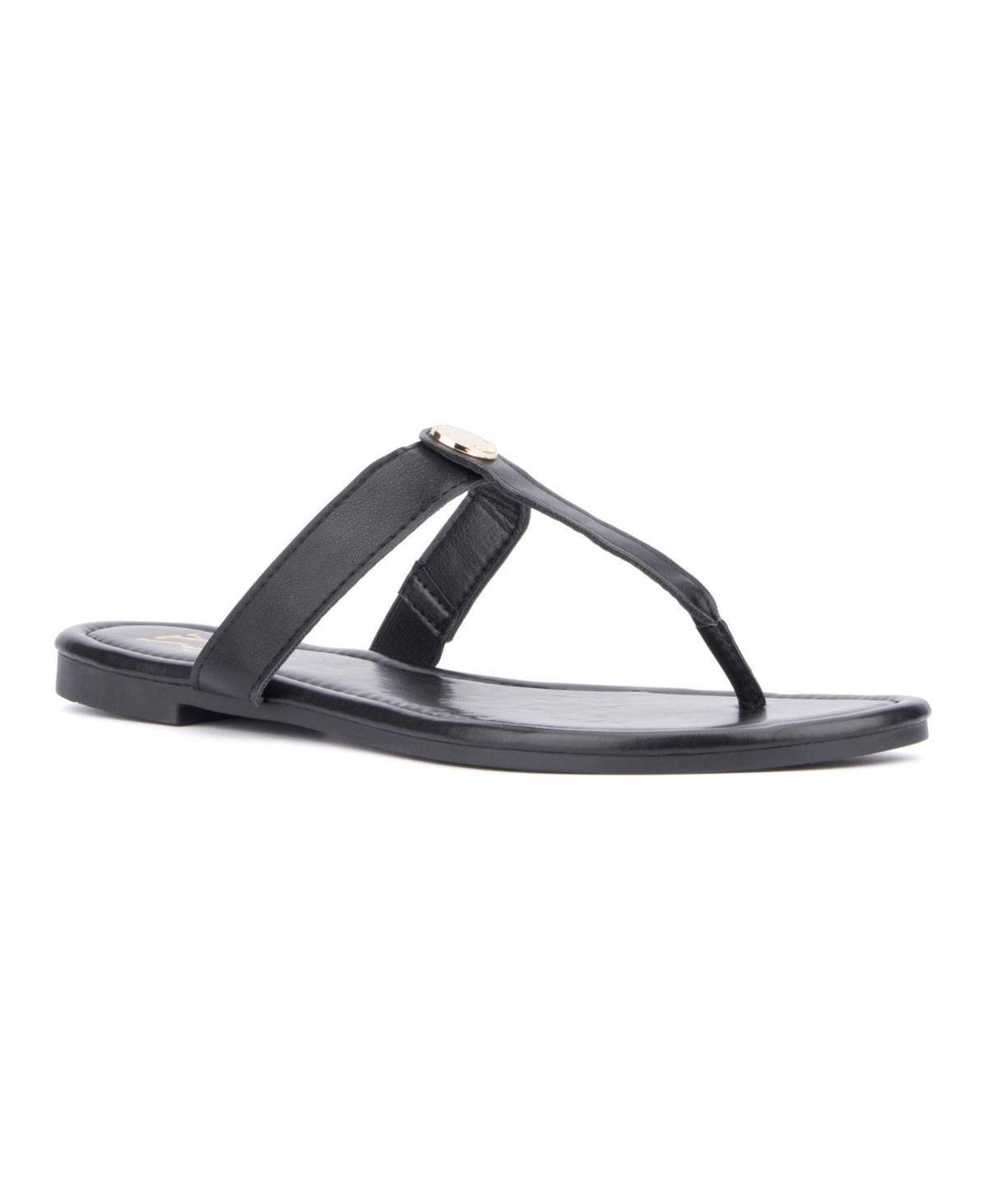 New York & Company® Adonia Women's Thong Sandals, Size: 7.5, Black Product Image