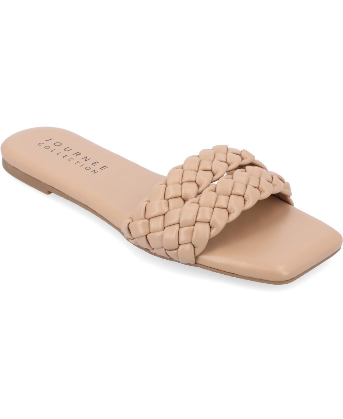 Journee Sawyerr Womens Braided Slide Sandals Product Image