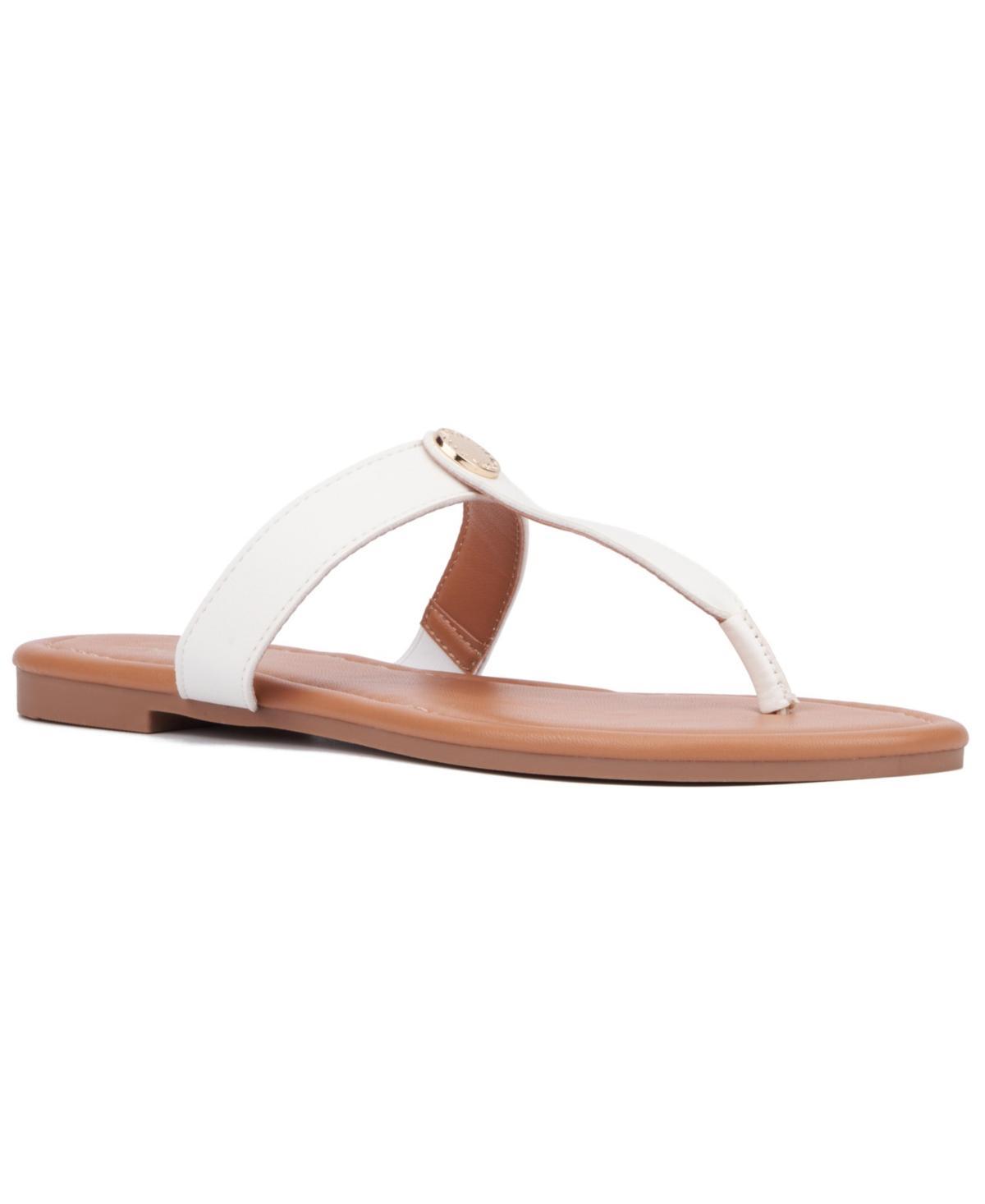 New York & Company® Adonia Women's Thong Sandals, Size: 7.5, Black Product Image
