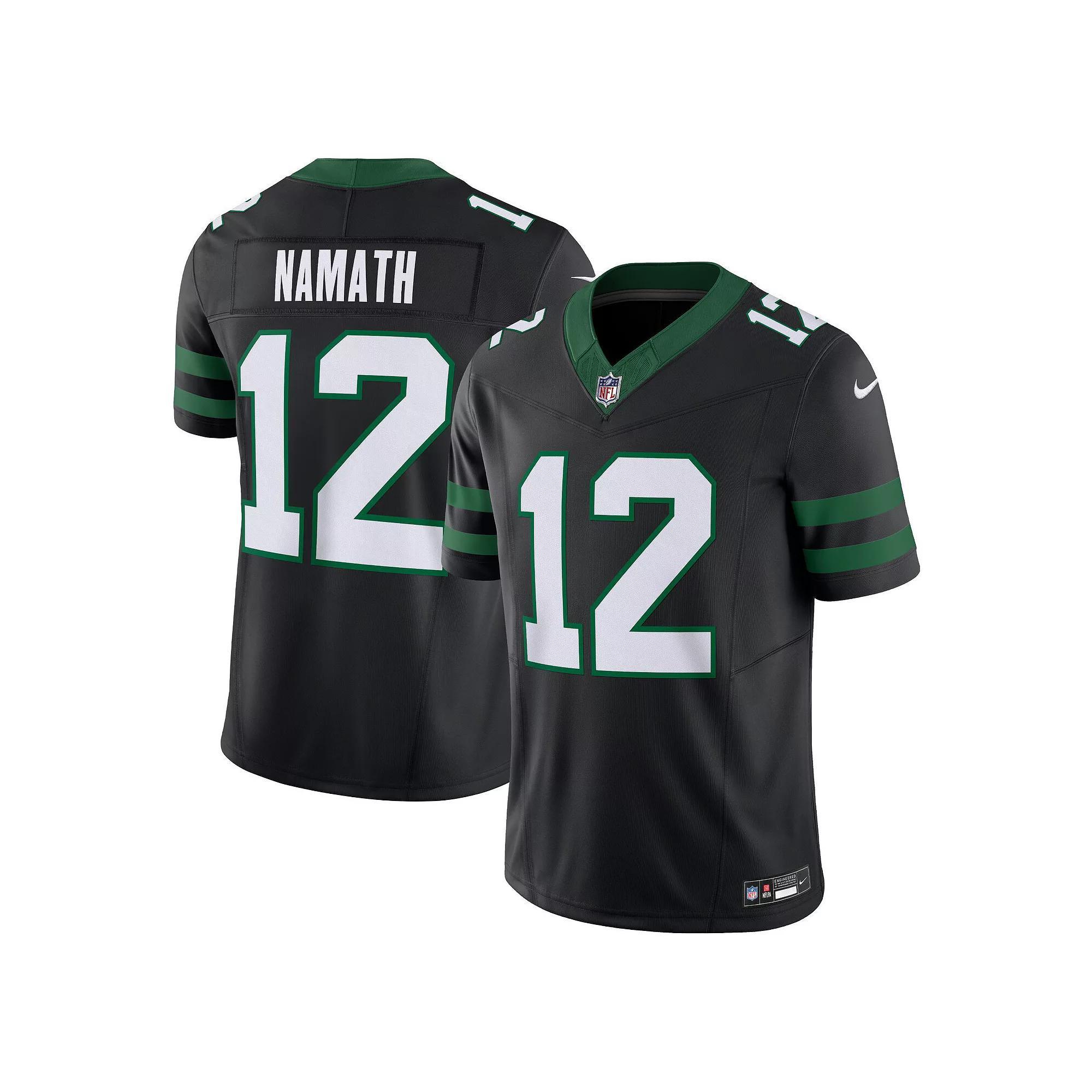 Men's Nike Joe Namath Legacy Black New York Jets Alternate Vapor F.U.S.E. Limited Jersey, Size: Large Product Image