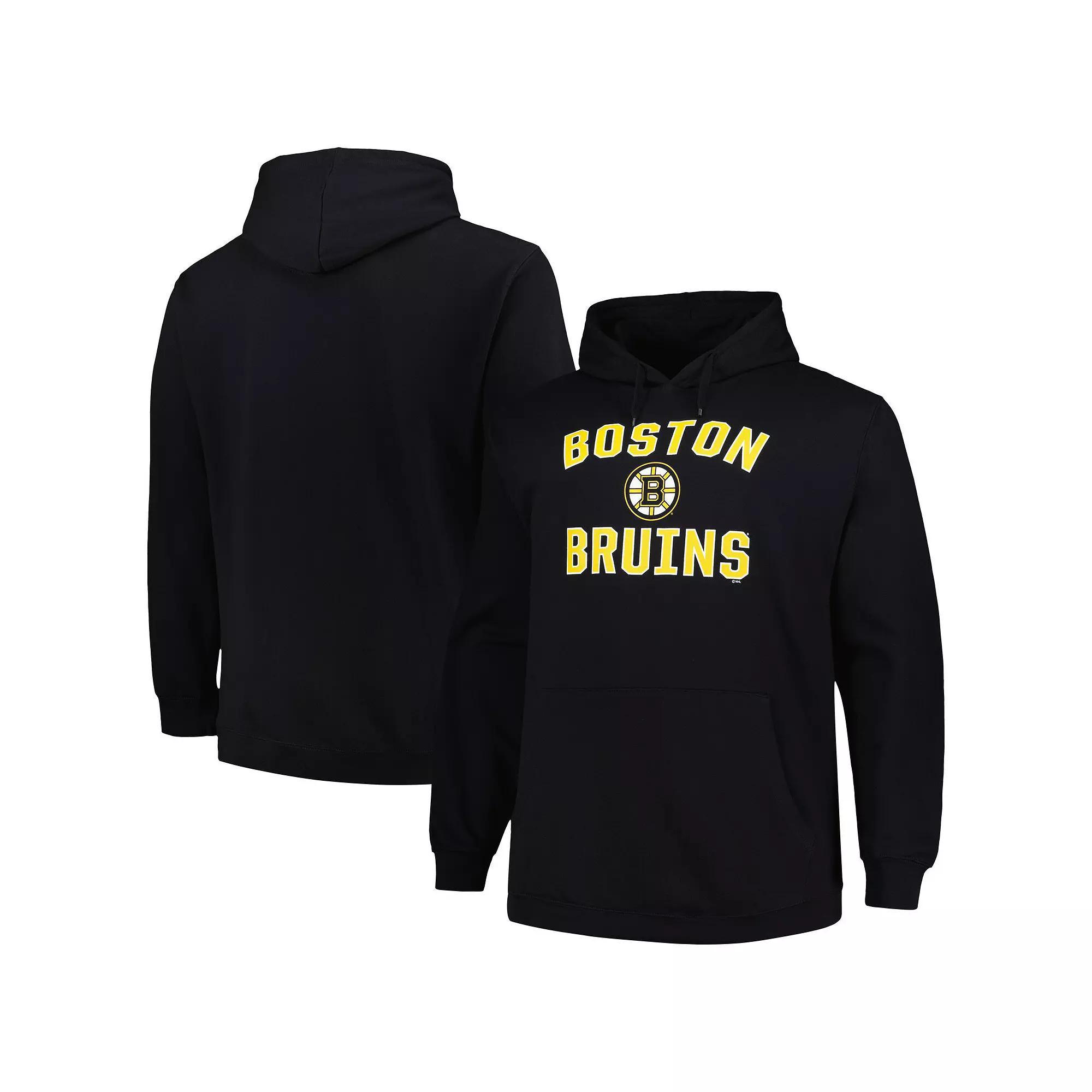 Men's Profile Black Boston Bruins Big & Tall Arch Over Logo Pullover Hoodie, Size: 3XLT Product Image