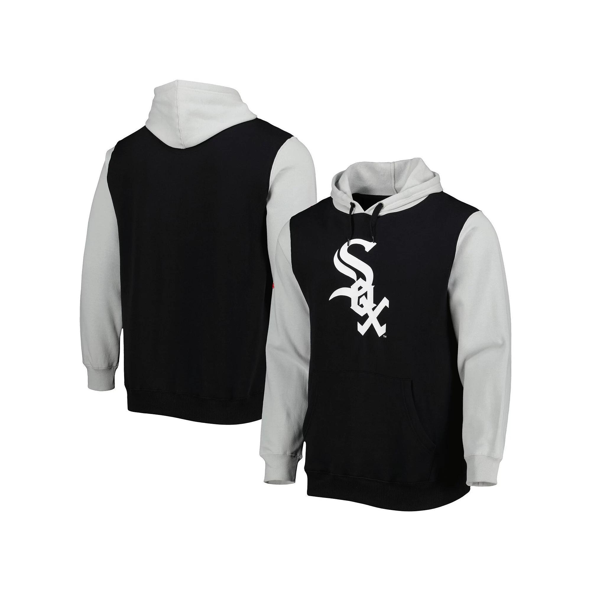 Men's Stitches Black/Gray Chicago White Sox Team Pullover Hoodie, Size: Small Product Image