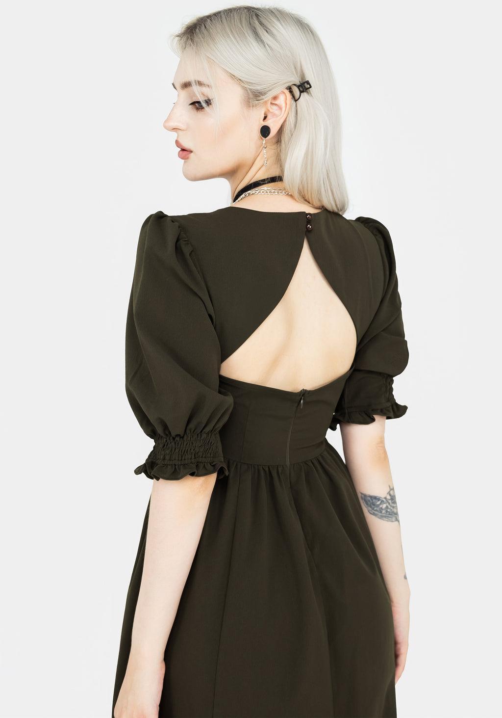 Divination Textured Midi Dress - Green Product Image