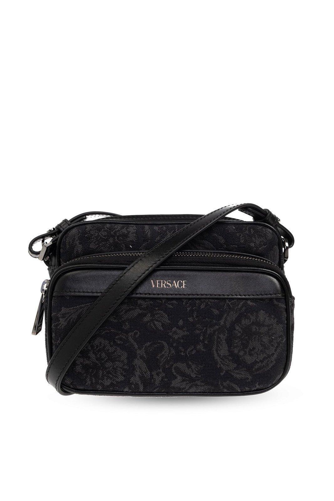 VERSACE Barocco Athena Messenger Bag In E Black Rutenio Product Image