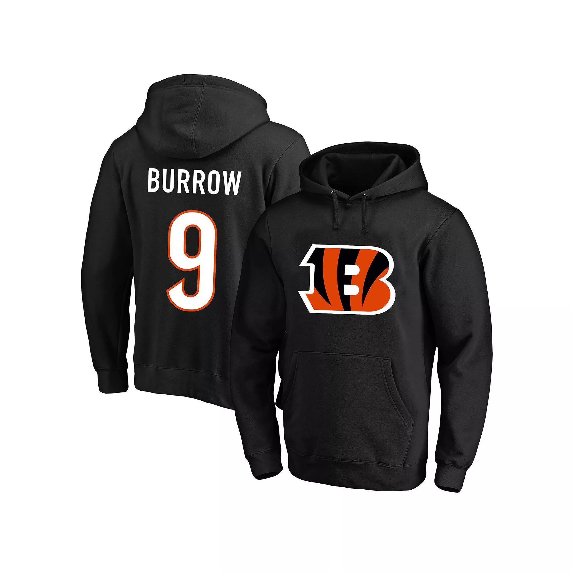 Men's Joe Burrow Black Cincinnati Bengals Big & Tall Fleece Name & Number Pullover Hoodie, Size: 2XB Product Image