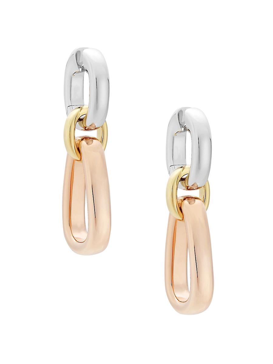 Womens Iconica 18K Tri-Tone Gold Drop Earrings Product Image