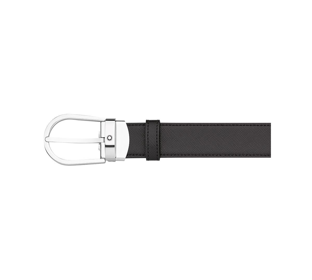 Mens Horseshoe-Buckle Reversible Leather Belt Product Image