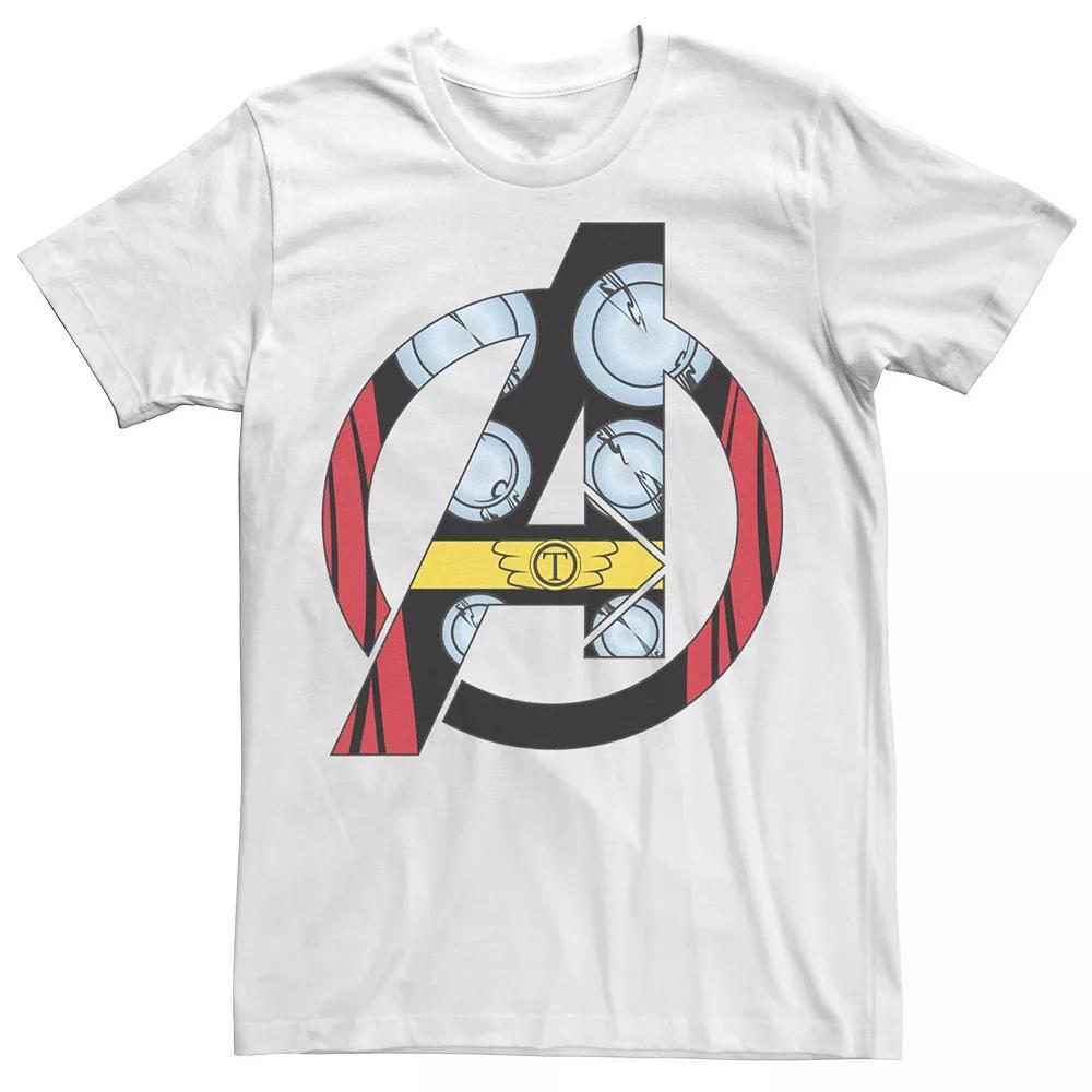Men's Marvel Avengers Thor Costume Fill Logo Tee, Size: 3XL, White Product Image