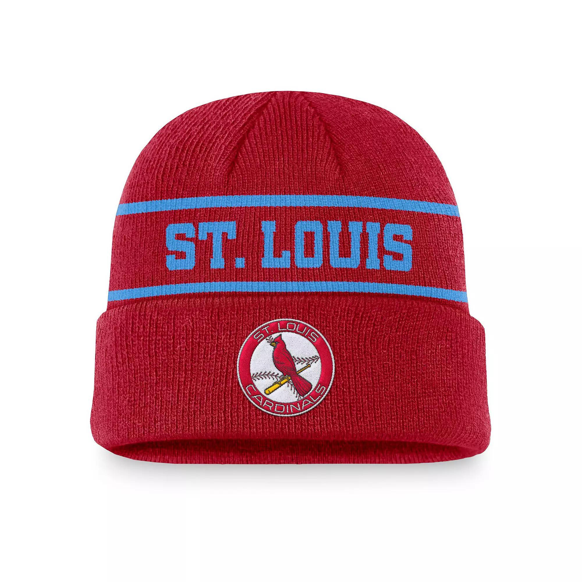 Men's Nike Red St. Louis Cardinals Cooperstown Collection Rewind Terra Cuffed Knit Hat Product Image
