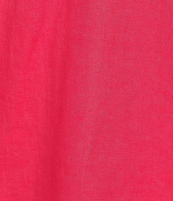 John Mark Linen Embroidered Split Neck 3/4 Sleeve Tunic Product Image