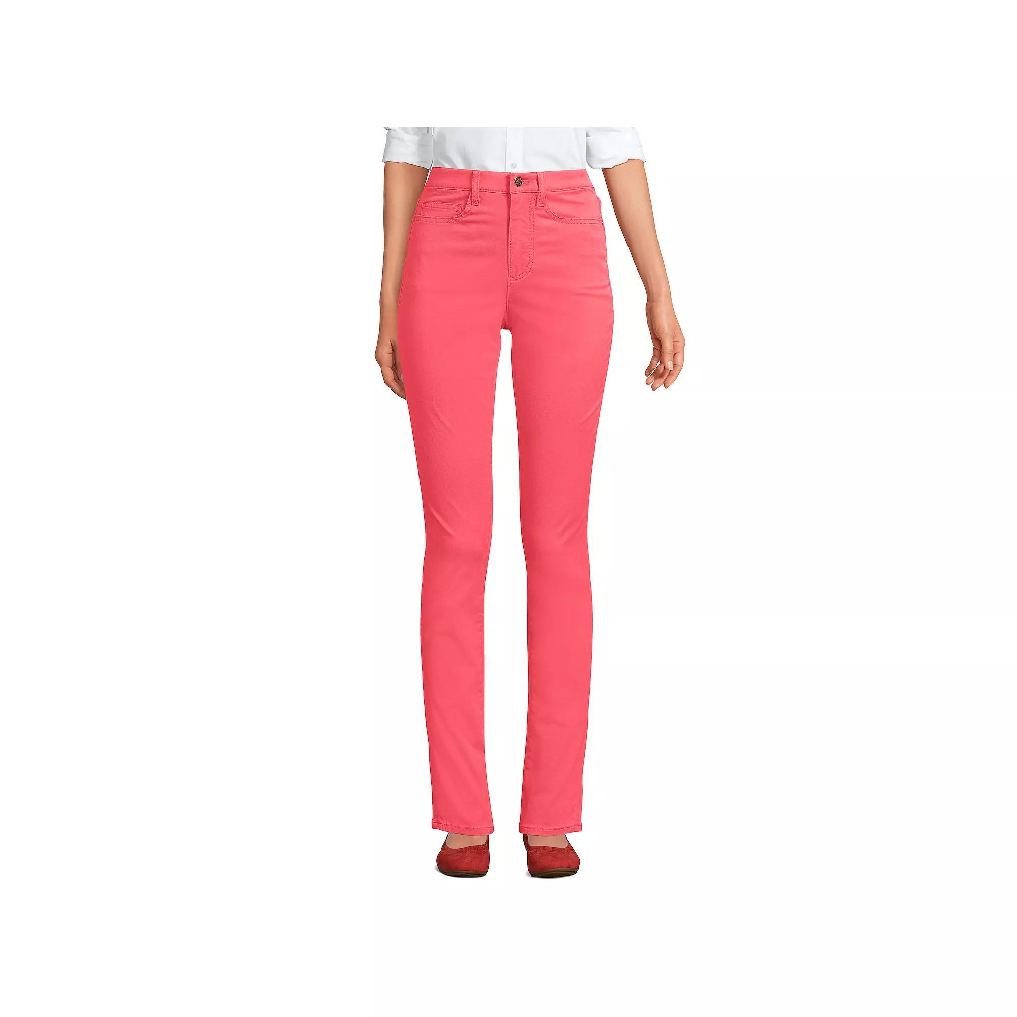Women's Lands' End High Rise Chino Slim Leg Pants, Size: 12, Wood Lily Product Image