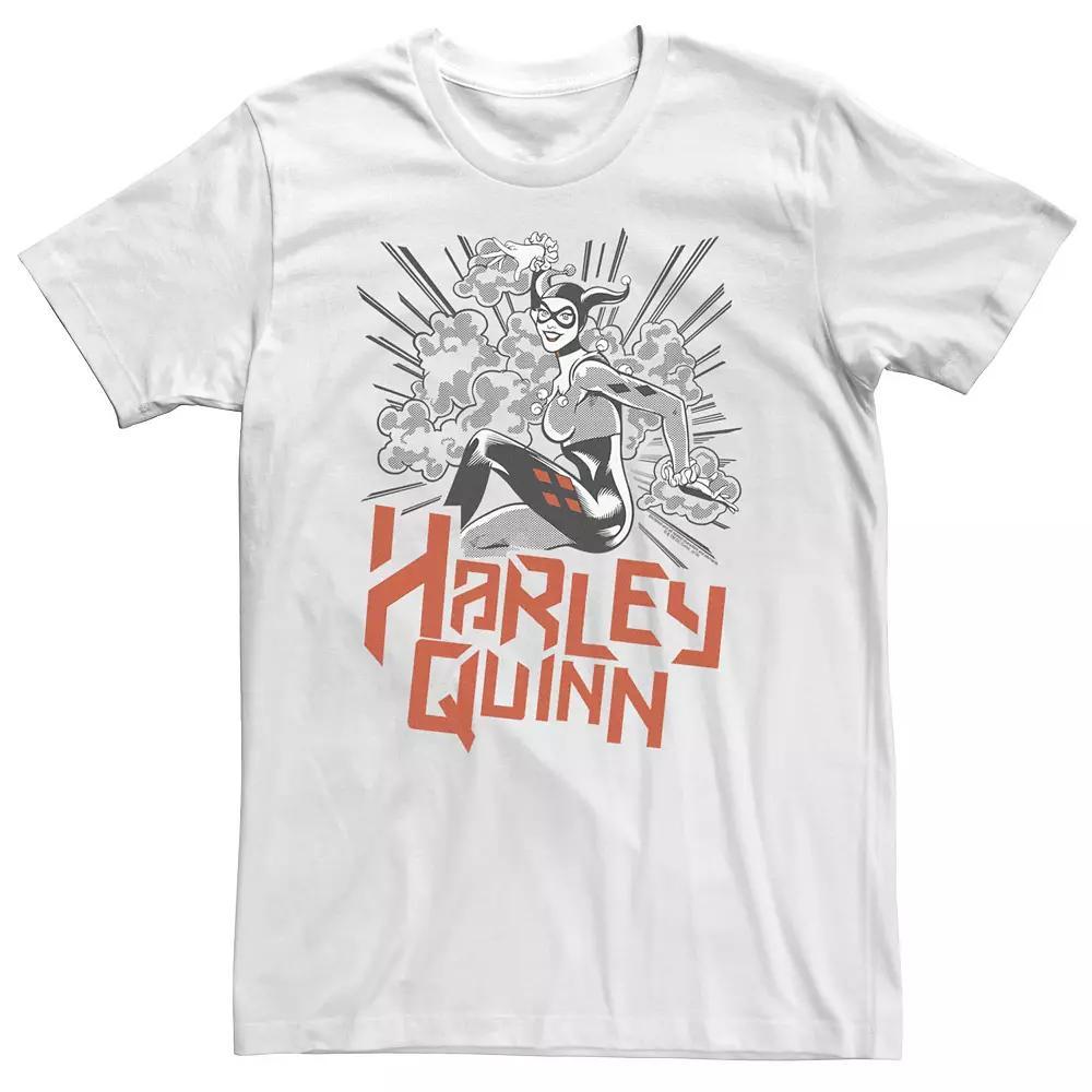 Big & Tall DC Comics Batman Harley Quinn Black Color Pop Logo Tee, Mens Product Image