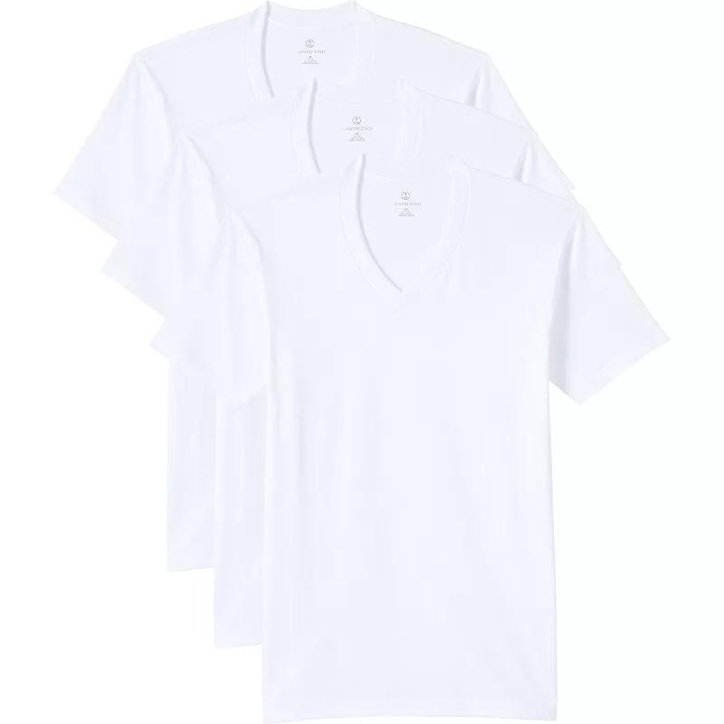 Mens Lands End 3-Pack V-Neck Undershirts Product Image