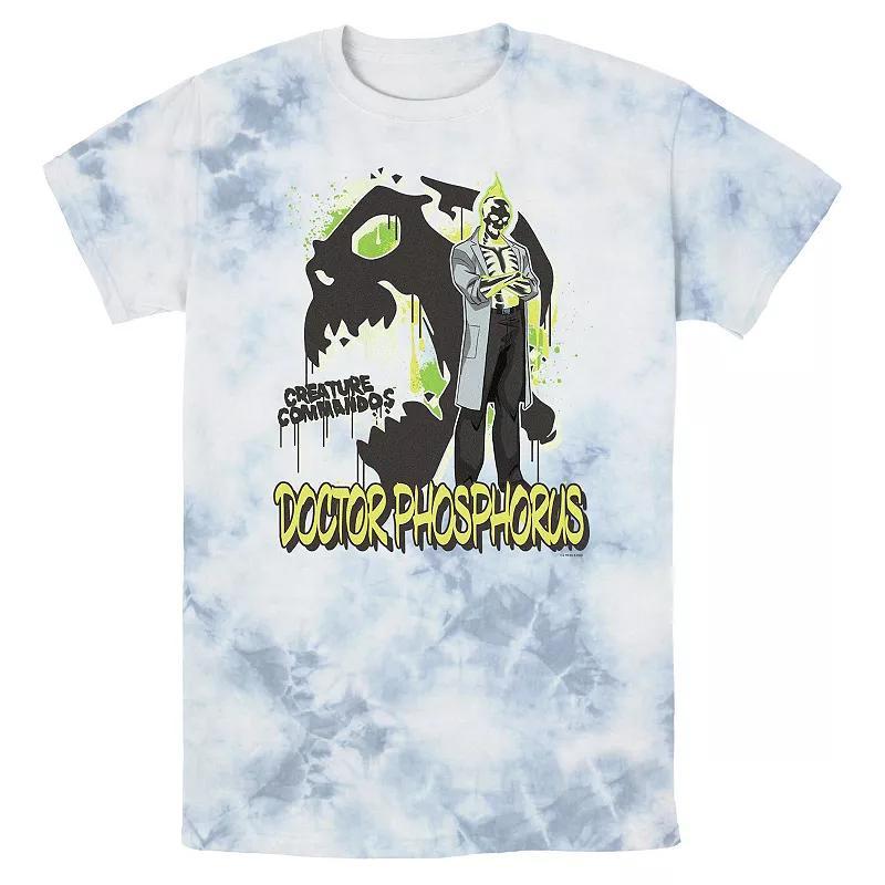 Men's Creature Commandos Doctor Phosphorus Poster Bombard Wash Graphic Tee, Size: Large, White Blue Product Image