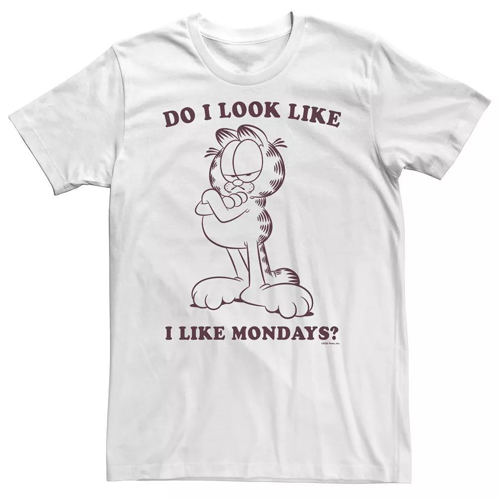 Big & Tall Garfield Do I Look Like I Like Mondays Line Art Tee, Men's, Size: 4XL, White Product Image