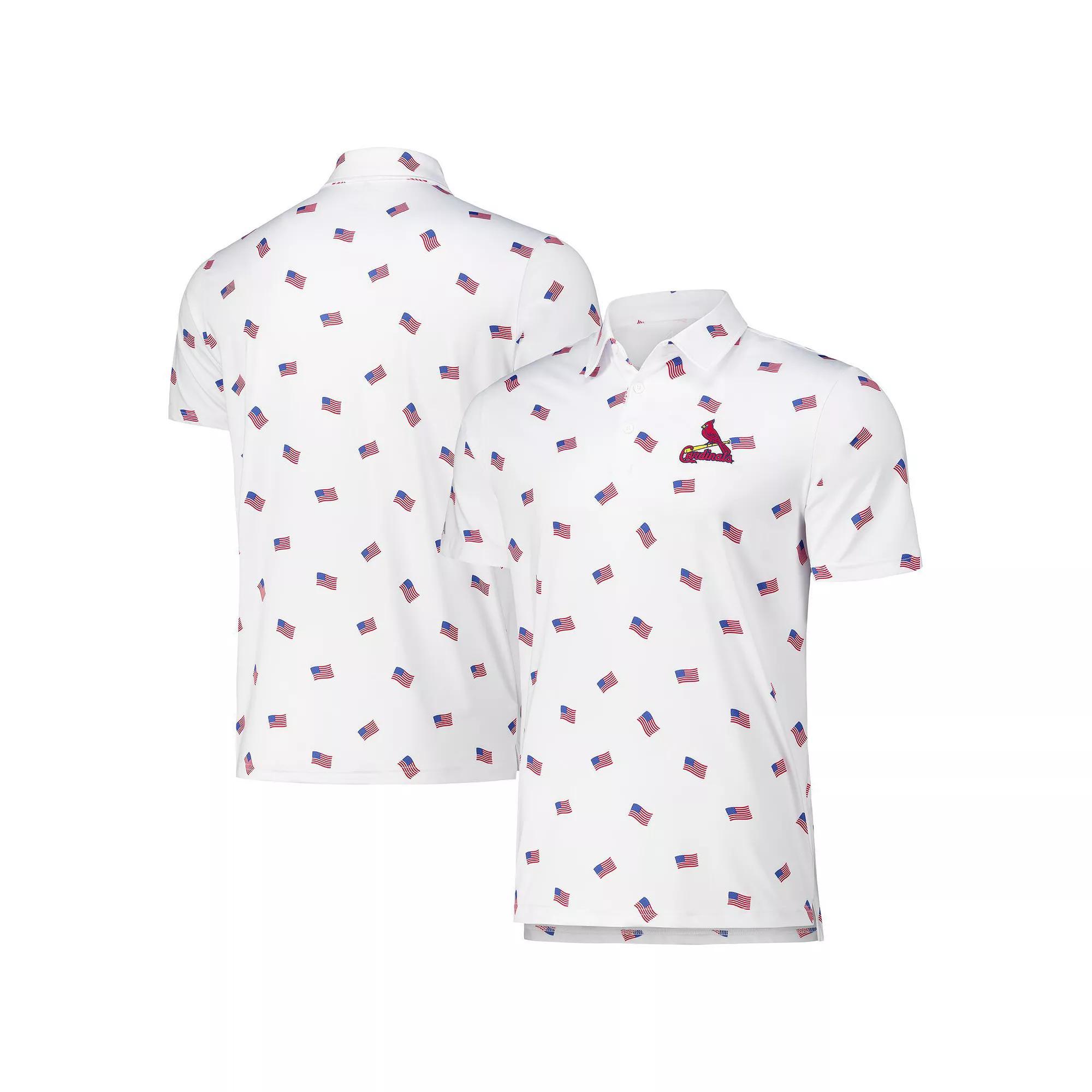 Men's Antigua White St. Louis Cardinals  Americana Polo, Size: Large Product Image