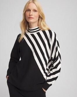 Zenergy® Luxe Cashmere Blend Striped Sweater Product Image