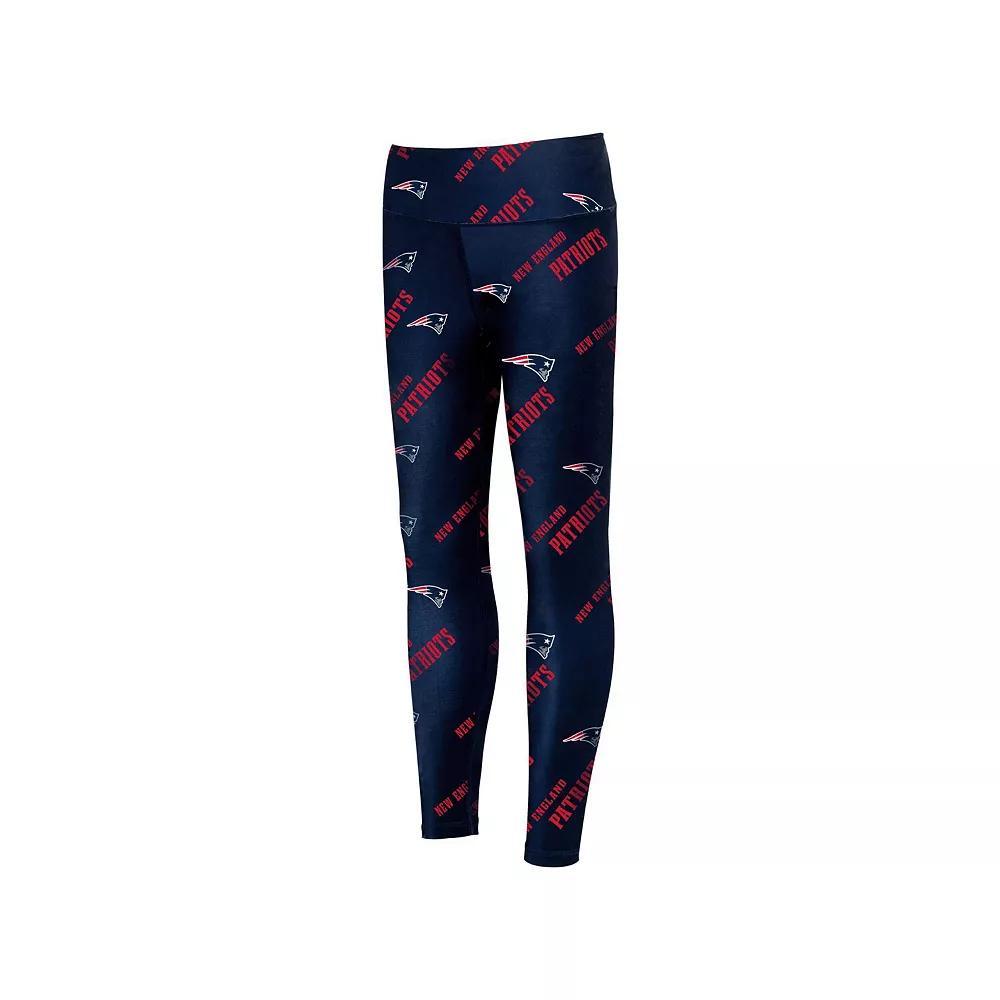 Women's Concepts Sport Navy New England Patriots Breakthrough Allover Print Leggings, Size: Medium, Blue Product Image