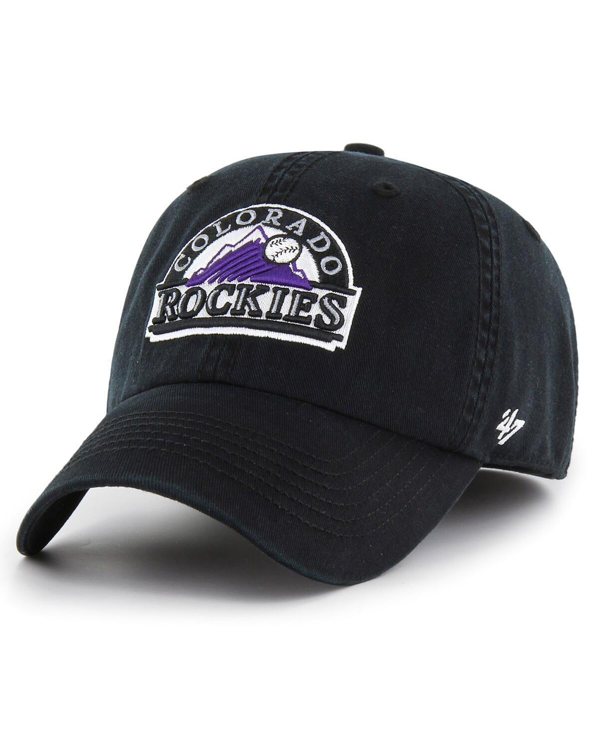 Men's '47 Black Colorado Rockies Cooperstown Collection Franchise Fitted Hat, Size: XL Product Image