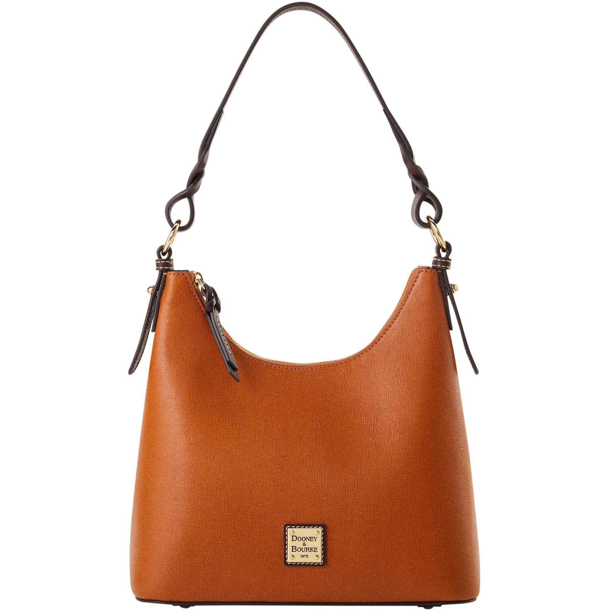 Dooney & Bourke Womens Saffiano Bryce Leather Hobo Bag in Natural Product Image