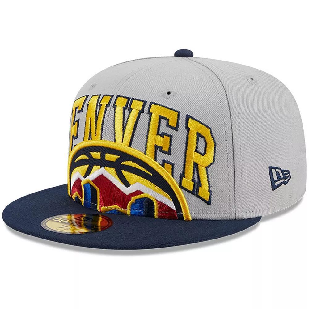 Men's New Era Gray/Navy Denver Nuggets Tip-Off Two-Tone 59FIFTY Fitted Hat, Size: 7, Nug Grey Product Image