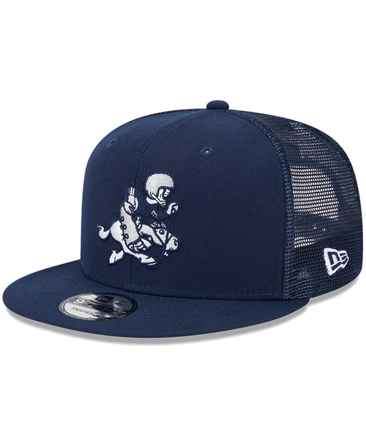 Mens New Era Dallas Cowboys Retro Joe Main Trucker 9FIFTY Snapback Hat, Blue Product Image