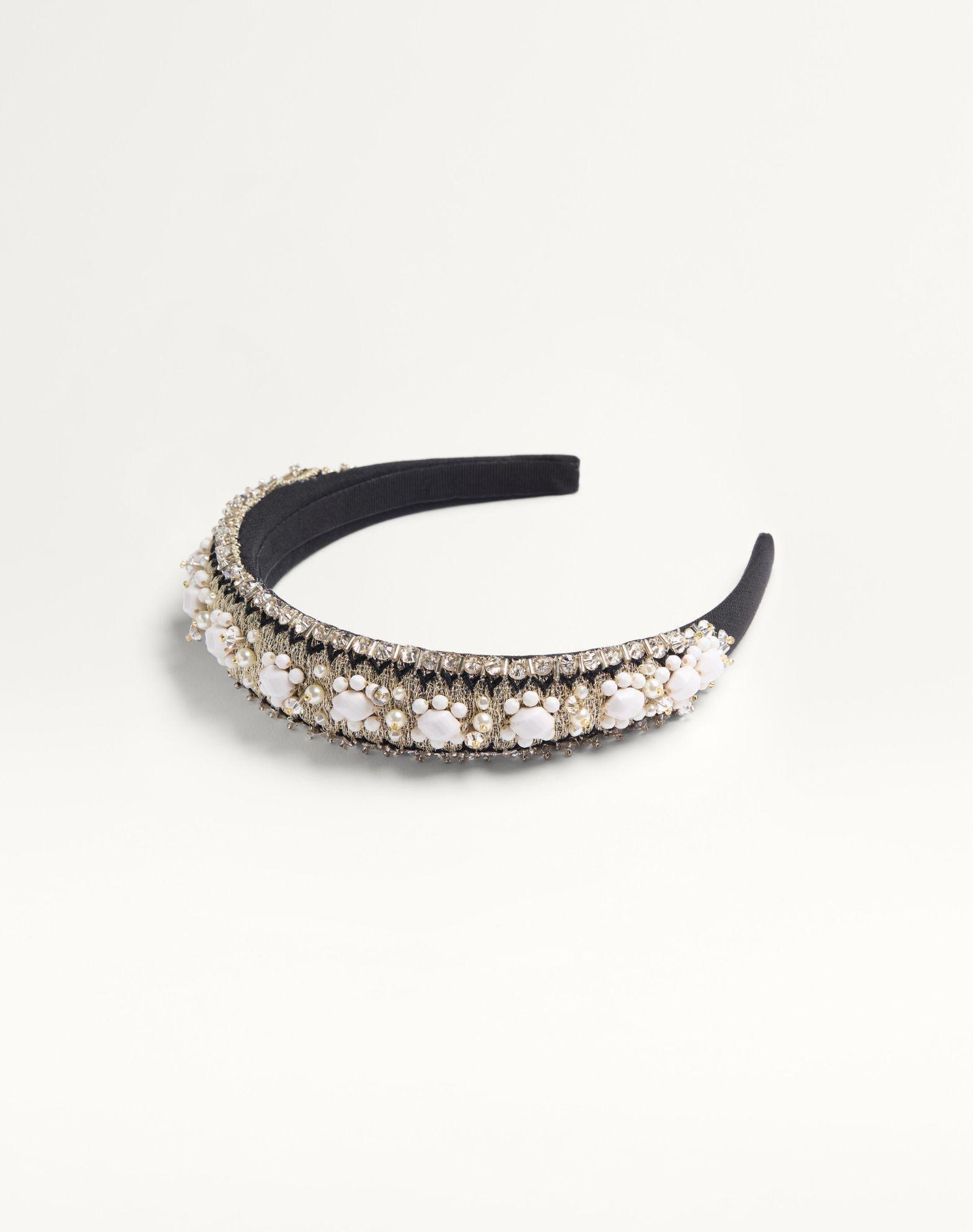 Valentino Wool And Silk Headband With Embroidery   Product Image
