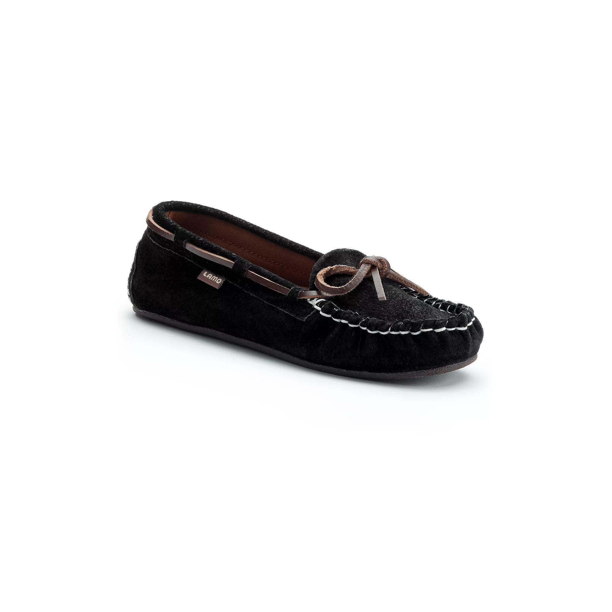 Mykos Women's Sabrina Moccasin Slippers, Size: 6.5, Black Product Image