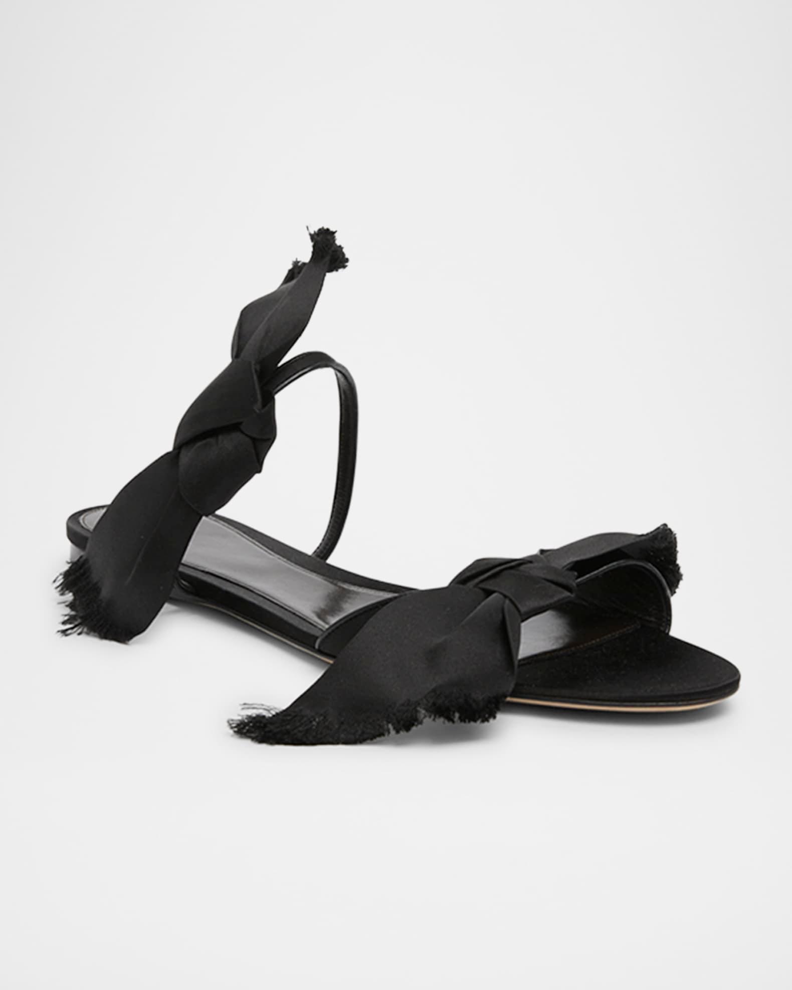 Vika Silk Knot Flat Slide Sandals Product Image