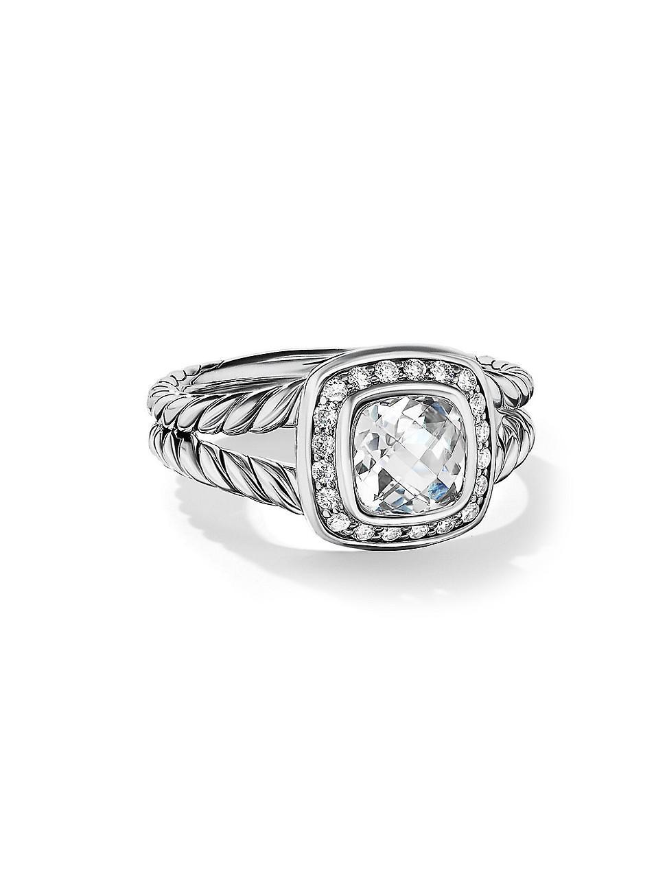 David Yurman Petite Albion Ring with White Topaz & Diamonds Product Image