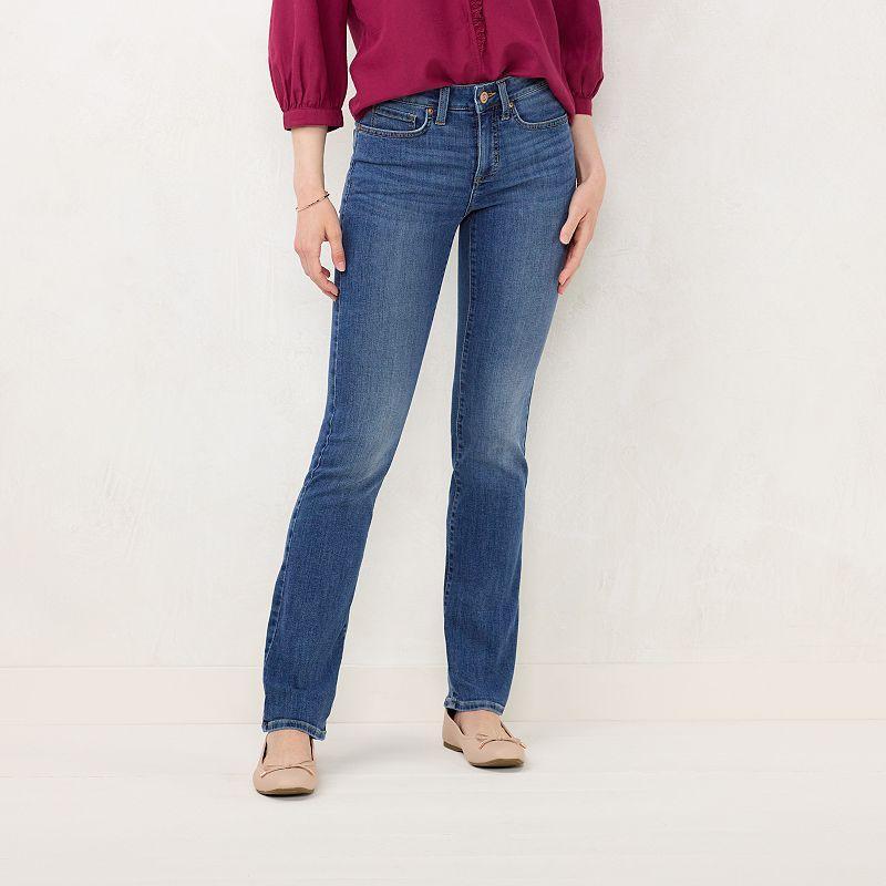 Women's LC Lauren Conrad Feel Good Mid Rise Barely Bootcut Jeans, Size: 6 Short, Morning Blue Product Image