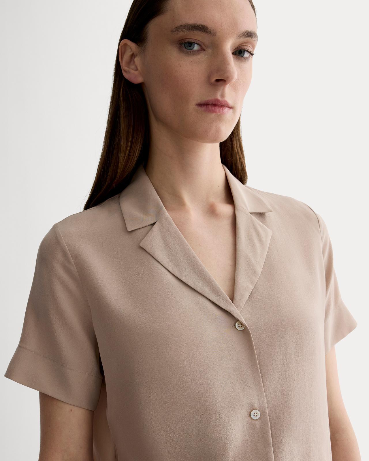 The Notch Shirt in Washable Silk Product Image