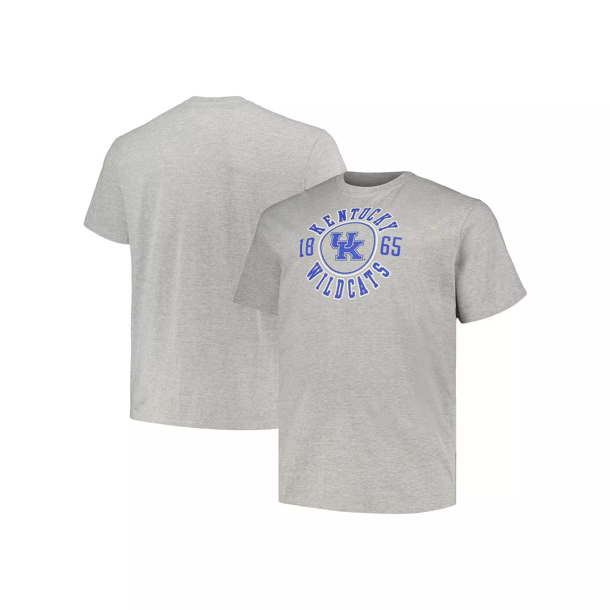 Mens Champion Heather Gray Kentucky Wildcats Big & Tall Circle Logo T-Shirt Product Image