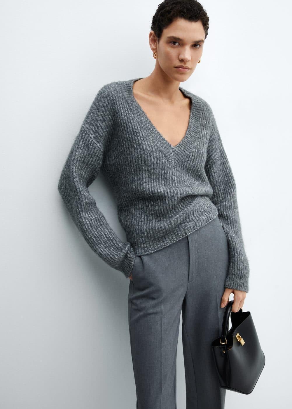 Mango zip side straight leg pants Product Image