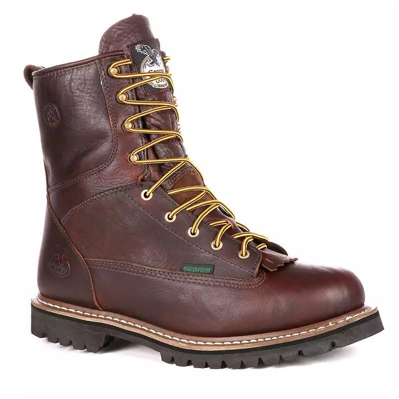 Georgia Boots Loggers Men's 8-in. Waterproof Work Boots, Size: 11 Wide, Brown Product Image