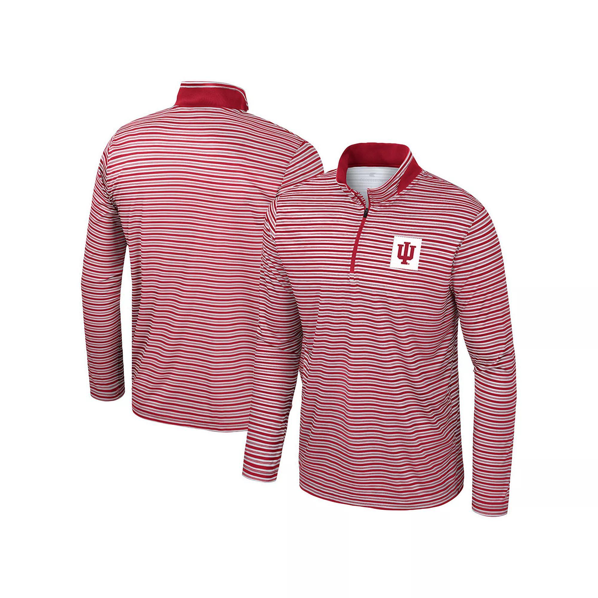Men's Colosseum Cardinal Iowa State Cyclones Striped Quarter-Zip Top, Size: Medium, Red Product Image