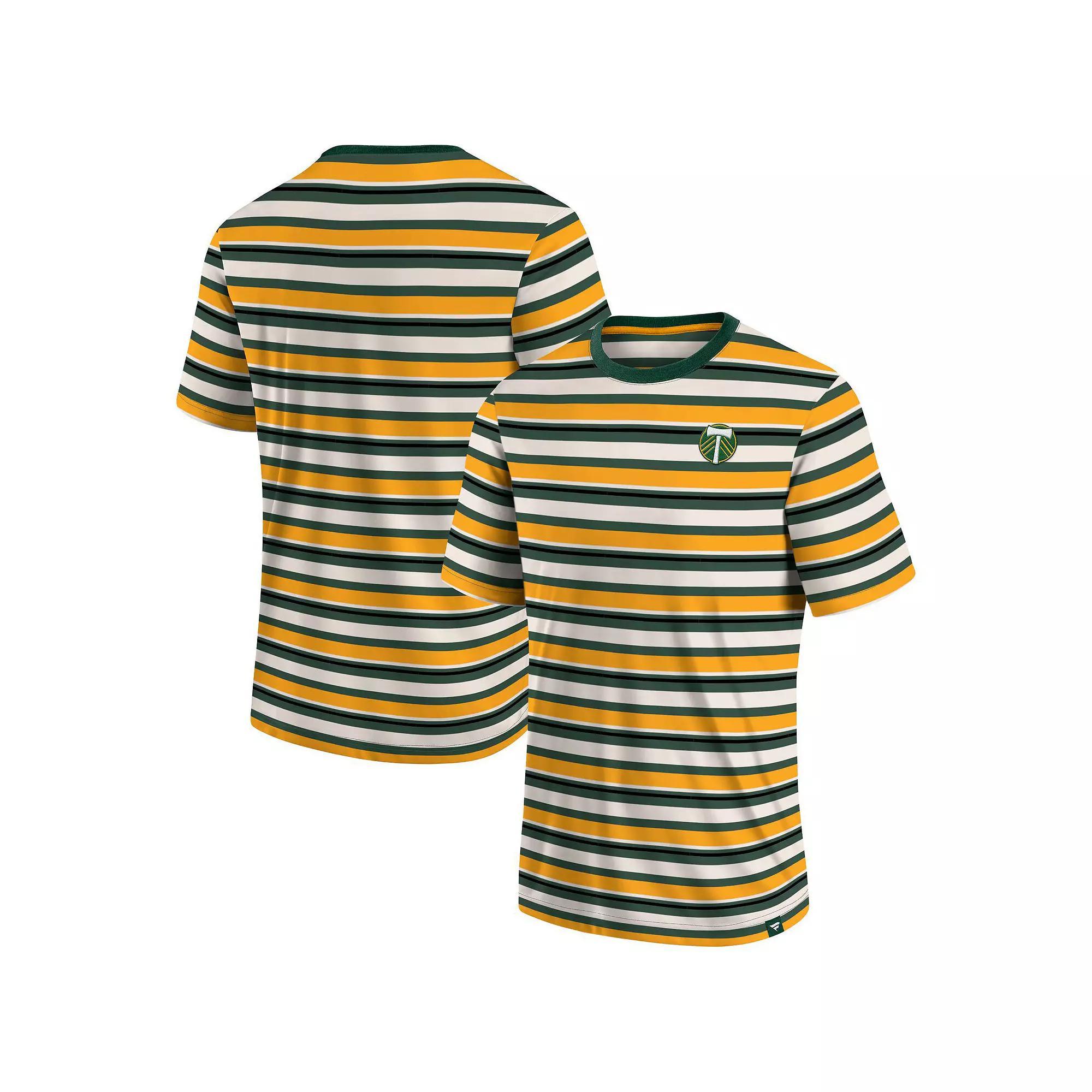 Men's Fanatics Branded Gold Portland Timbers Shot Clock Stripe T-Shirt, Size: Medium Product Image