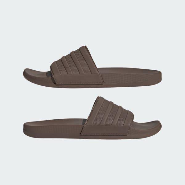 adidas Adilette Stripe Comfort Men's Slide Sandals, Size: 14, Earth Strata Product Image