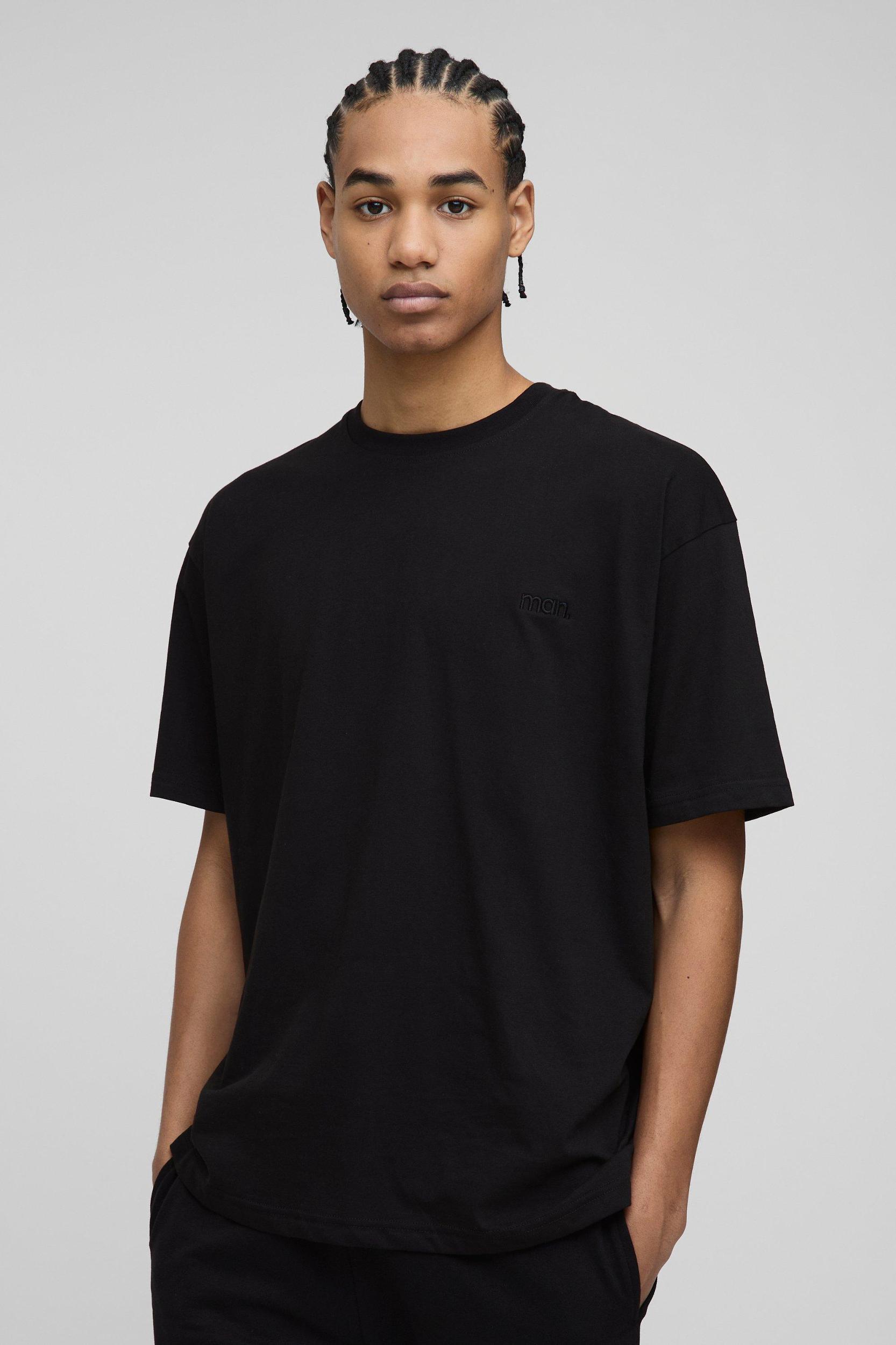 MAN. Oversized Crew Neck T-Shirt | boohooMAN USA Product Image