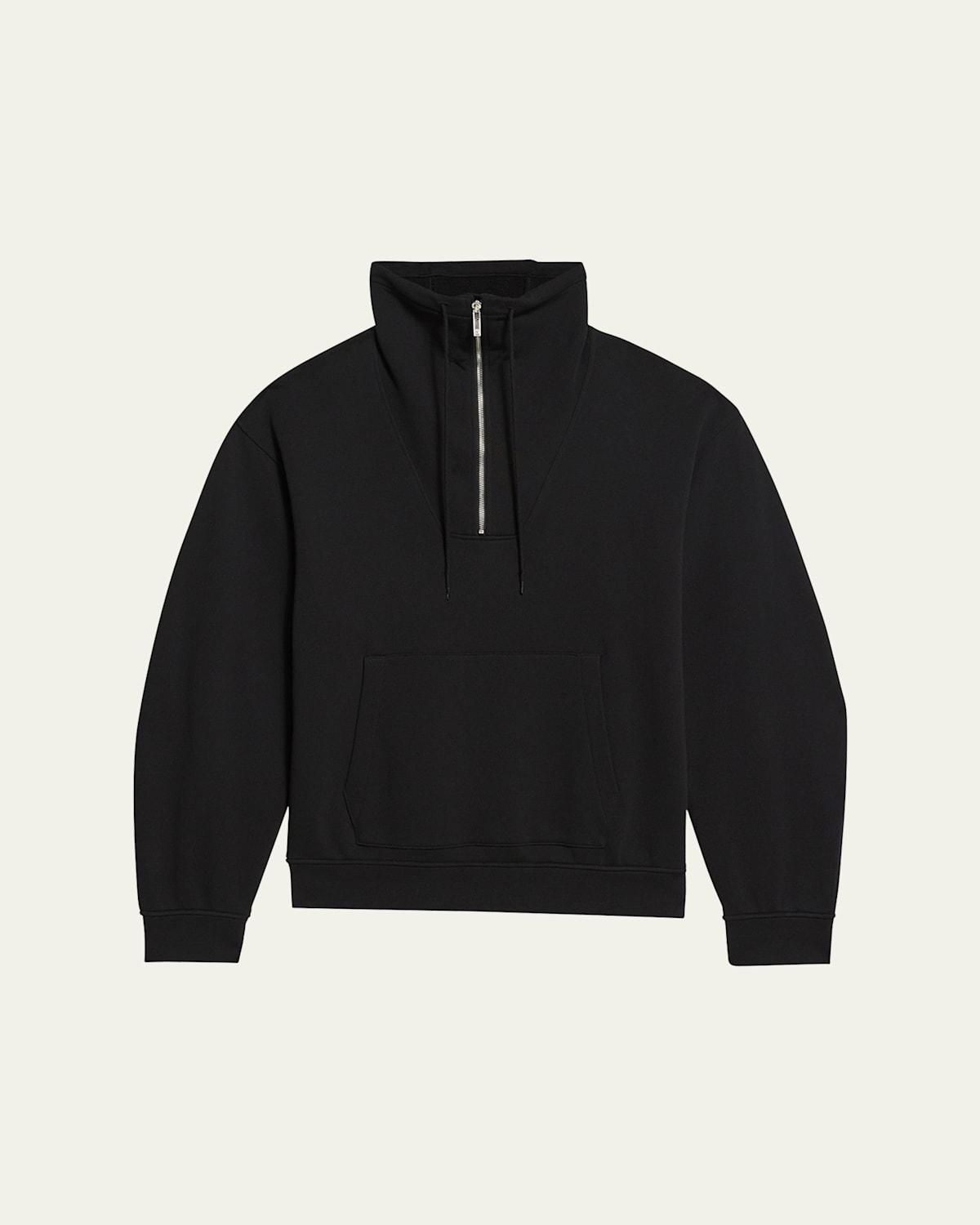Mens Funnel Neck Half-Zip Sweatshirt Pullover Product Image