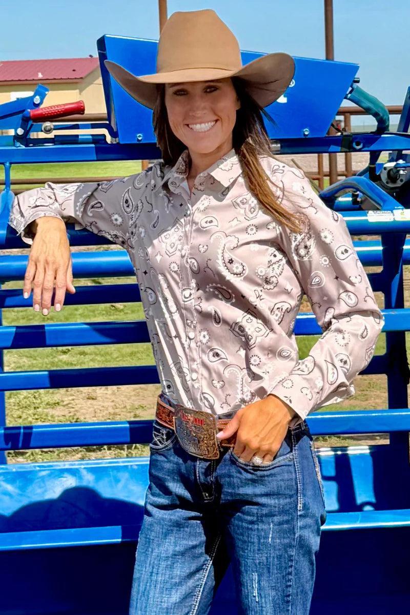Sterling Kreek Bandana Country Button Up Top Product Image