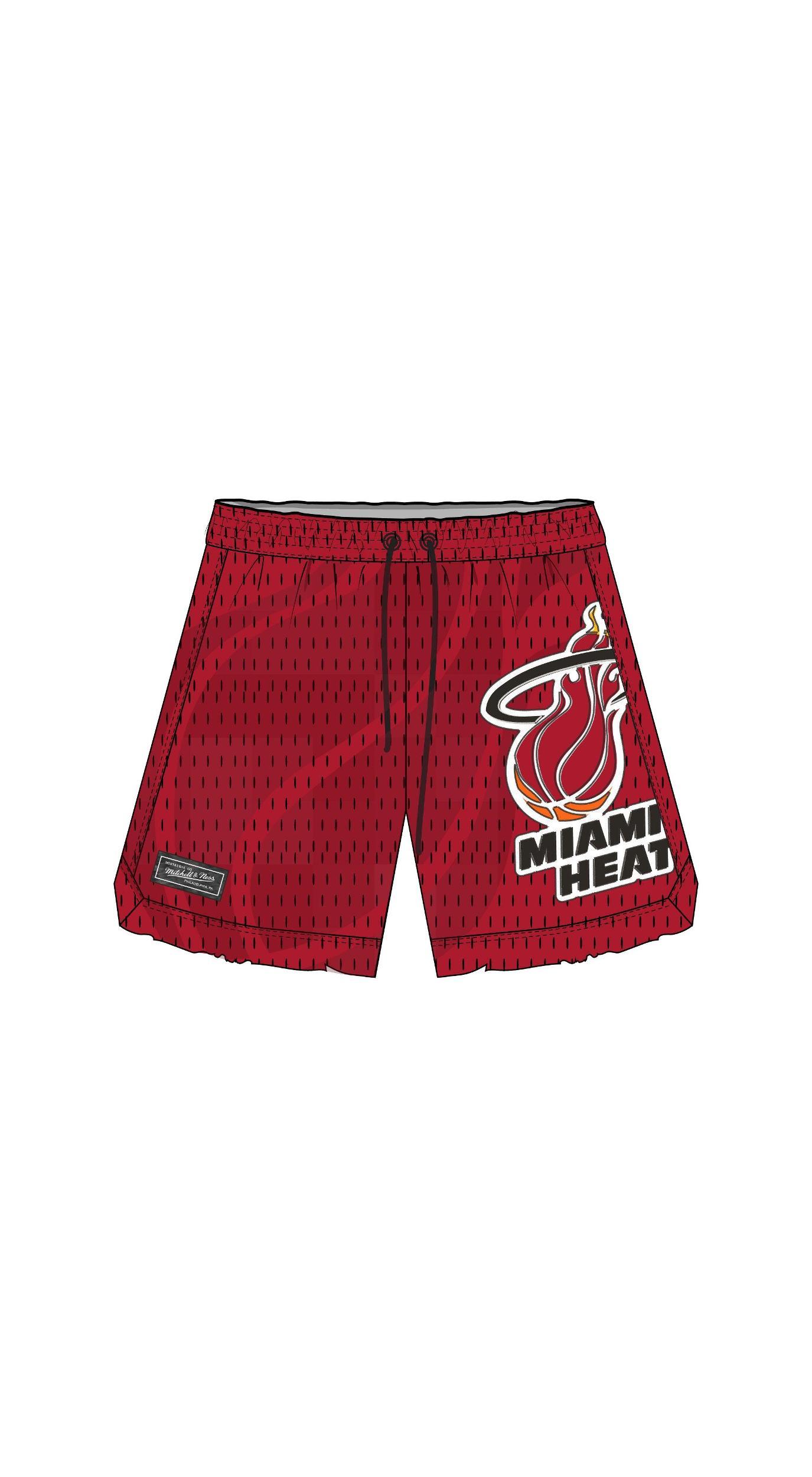 Miami Heat Mesh Shorts Male Product Image